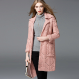 hick coat Solid color sweater color combination sweater